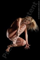 Nude Woman White Slim medium blond Hyper angle poses Pinup